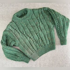Knitted forest green fall sweater